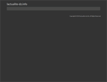 Tablet Screenshot of lactualite-dz.info